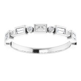 14K White 1/4 CTW Diamond Anniversary Band photo 3