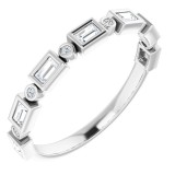 14K White 1/4 CTW Diamond Anniversary Band photo