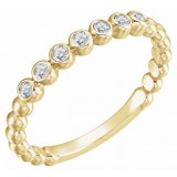 14K Yellow 1/8 CTW Diamond Stackable Ring photo