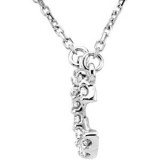 14K White Initial C 1/8 CTW Diamond 16 Necklace photo 2
