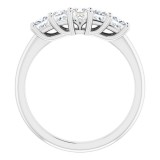 14K White 3/4 CTW Set Anniversary Band photo 2