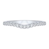 Shah Luxury 14K White Gold Round Diamond Half-Eternity Wedding Band photo