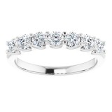 14K White 1/2 CTW Diamond Anniversary Band photo 3