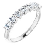 14K White 1/2 CTW Diamond Anniversary Band photo