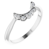 14K White .04 CTW Diamond Band photo