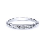 Gabriel & Co. 14k White Gold Victorian Diamond Wedding Band photo