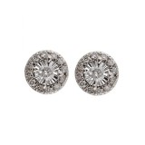 Gems One 14Kt White Gold Diamond (1/8Ctw) Earring photo