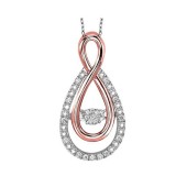 Gems One 10KT Pink Gold & Diamond Stunning Neckwear Pendant  - 1/10 ctw photo