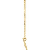 14K Yellow .05 CTW Diamond Double Leaf 18 Necklace photo 2