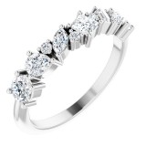 14K White 7/8 CTW Diamond Anniversary Band photo