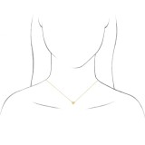 14K White Engravable 12x11 mm  Heart 16-18 Necklace photo 4