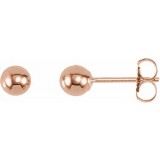 14K Rose 4 mm Ball Earrings photo