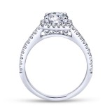 Gabriel & Co. 14k White Gold Contemporary Halo Engagement Ring photo 2