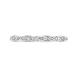 Shah Luxury 14K White Gold Round Diamond Wedding Band photo