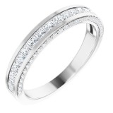 14K White 3/4 CTW Diamond Anniversary Band photo
