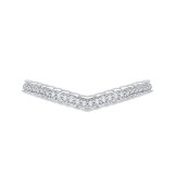 Shah Luxury 14K White Gold Round Diamond Wedding Band photo