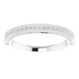 Platinum 1/10 CTW Diamond Anniversary Band photo 3