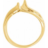 14K Yellow 18 mm Freeform Remount Ring photo 2