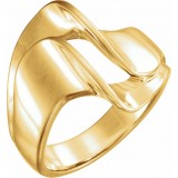 14K Yellow 18 mm Freeform Remount Ring photo