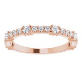 14K Rose 1/2 CTW Diamond Anniversary Band photo 3