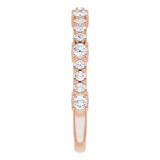 14K Rose 1/2 CTW Diamond Anniversary Band photo 4