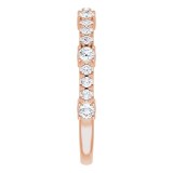 14K Rose 1/2 CTW Diamond Anniversary Band photo 4