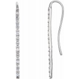 Platinum 1/3 CTW Diamond Bar Earrings photo