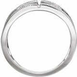 14K White 1/4 CTW Round Geometric Diamond Ring photo 2