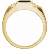 14K Yellow Onyx & .04 CTW Diamond Bezel-Set Ring photo 2