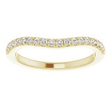 14K Yellow 1/4 CTW Diamond French-Set Matching Band photo 3