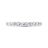 Shah Luxury 14K White Gold Round Diamond Wedding Band photo