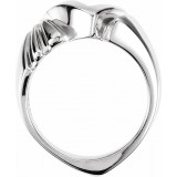 14K White Freeform Remount Ring photo 2