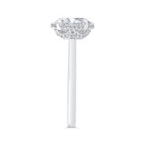 Shah Luxury 14K White Gold Round Cut Diamond Engagement Ring (With Center) photo 3