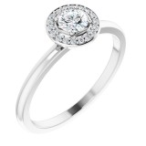 14K White 1/3 CTW Diamond Ring photo