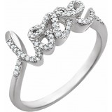 14K White 1/6 CTW Diamond Ring photo