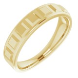 14K Yellow Geometric Ring photo