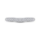 Shah Luxury 14K White Gold Round Diamond Half-Eternity Wedding Band photo