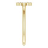 14K Yellow .05 CTW Diamond Initial C Ring photo 4