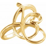 14K Yellow Freeform Ring photo