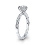 Shah Luxury Round Cut Diamond Engagement Ring In Platinum (Semi-Mount) photo 3