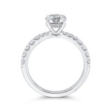 Shah Luxury Round Cut Diamond Engagement Ring In Platinum (Semi-Mount) photo 4
