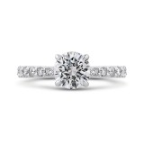 Shah Luxury Round Cut Diamond Engagement Ring In Platinum (Semi-Mount) photo