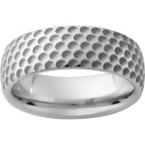 Serinium Domed Band with Golf Ball Laser Engraving photo