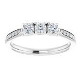 14K White 1/3 CTW Diamond Anniversary Band photo 3