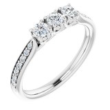 14K White 1/3 CTW Diamond Anniversary Band photo