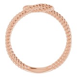 14K Rose Rope Knot Ring photo 2