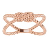 14K Rose Rope Knot Ring photo 3