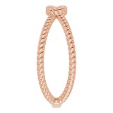 14K Rose Rope Knot Ring photo 4