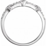 14K White 1/10 CTW Diamond Stackable Ring photo 2