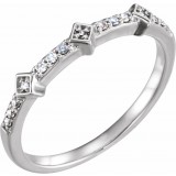 14K White 1/10 CTW Diamond Stackable Ring photo